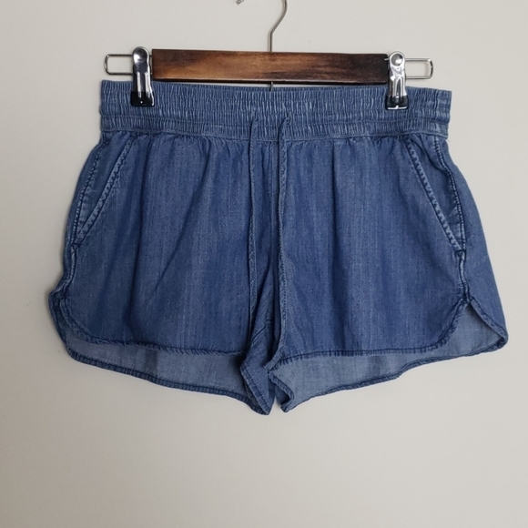 Hollister blue cotton drawstring shorts. - Picture 1 of 7